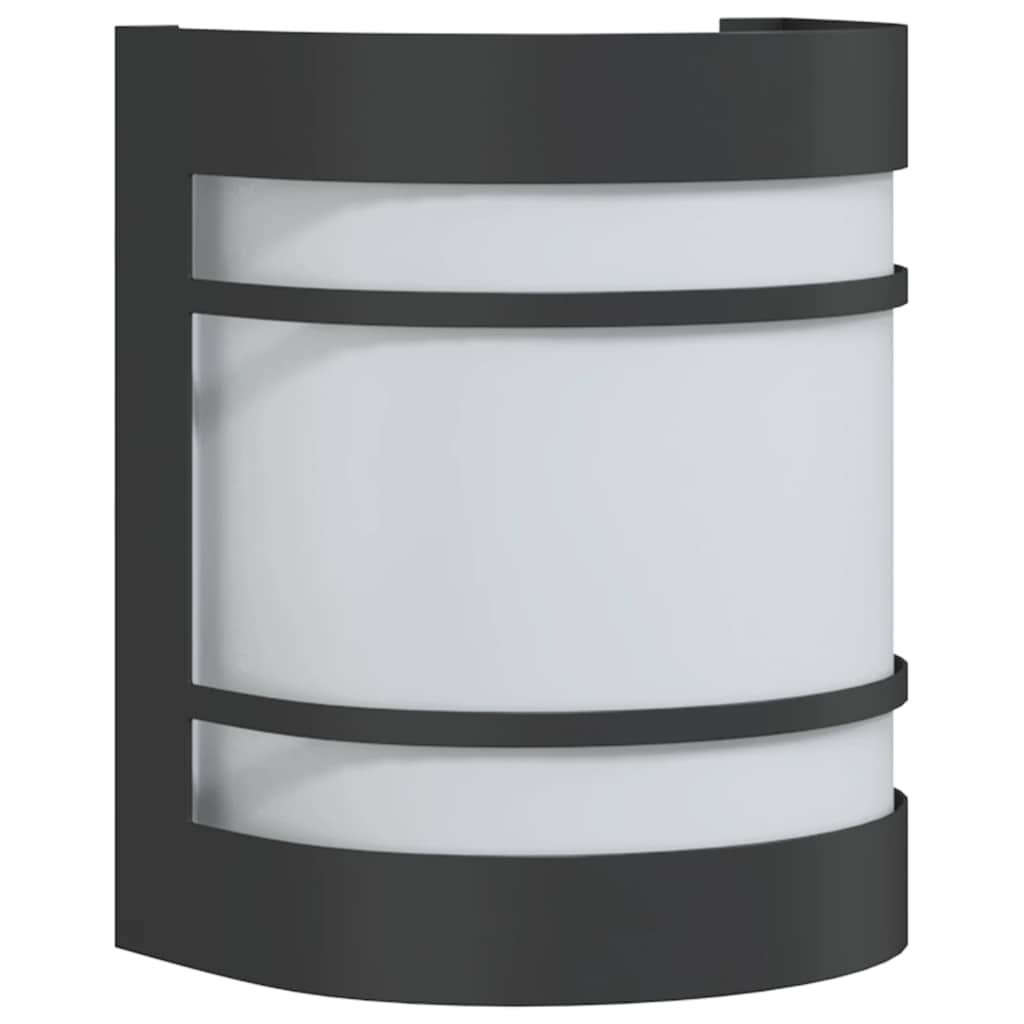 Vidaxl lampe murale extérieure en acier inoxydable noir