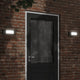 Vidaxl Lampes murales extérieures 2 st en acier inoxydable noir