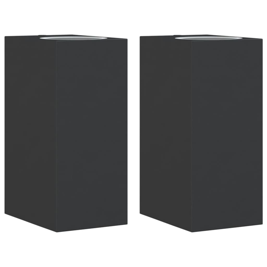 Vidaxl Lampes murales extérieures 2 Sted en aluminium noir