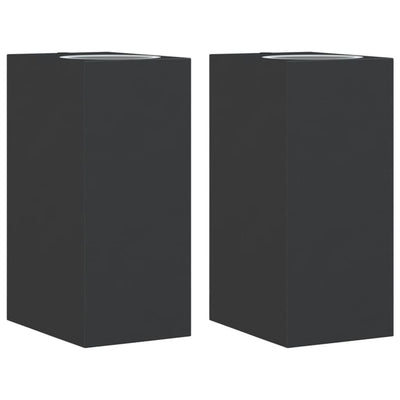 Vidaxl Lampes murales extérieures 2 Sted en aluminium noir