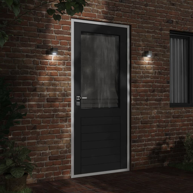 Vidaxl lampe murale extérieure coulée en aluminium noir