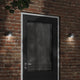 Vidaxl lampe murale extérieure coulée en aluminium noir
