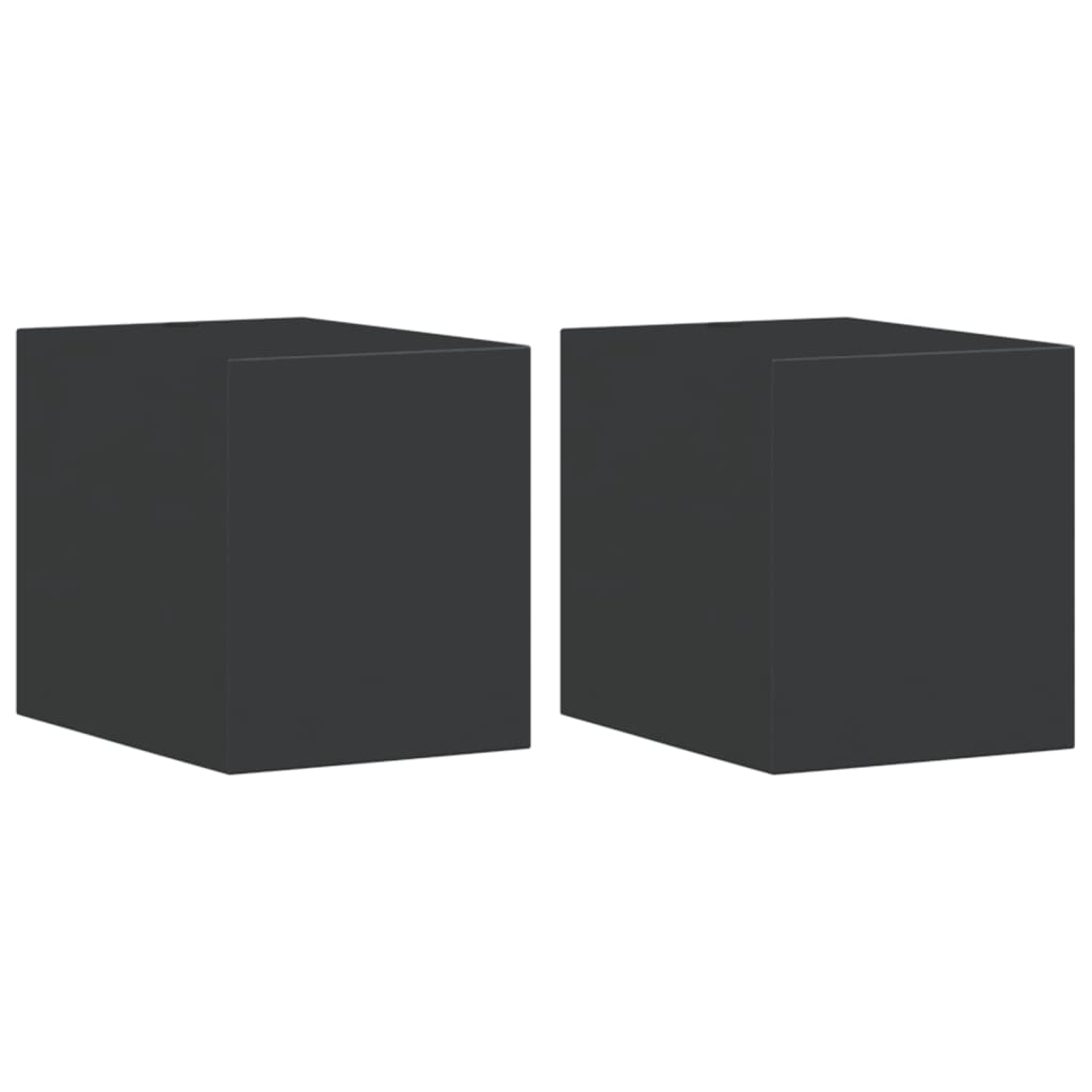 Vidaxl Lampes murales extérieures 2 Sted en aluminium noir
