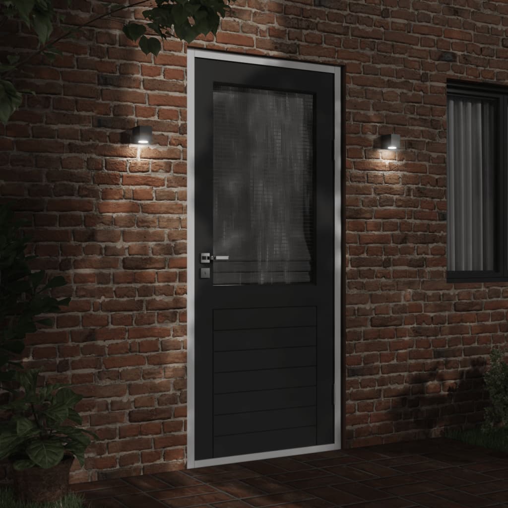 Vidaxl Lampes murales extérieures 2 Sted en aluminium noir