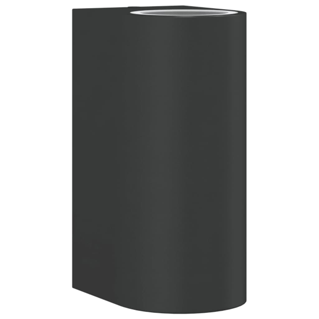 Vidaxl lampe murale extérieure coulée en aluminium noir