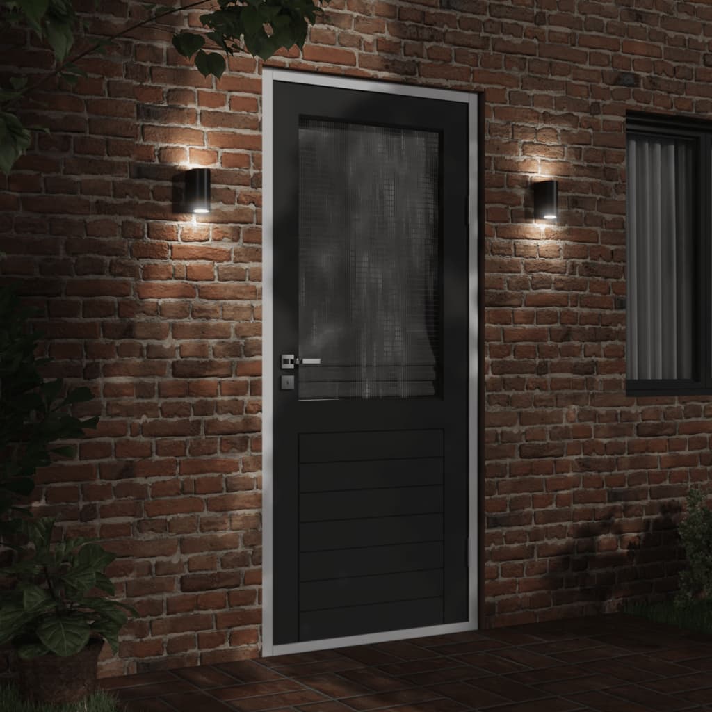 Vidaxl lampe murale extérieure coulée en aluminium noir