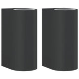 Vidaxl Lampes murales extérieures 2 Sted en aluminium noir - afbeelding 2