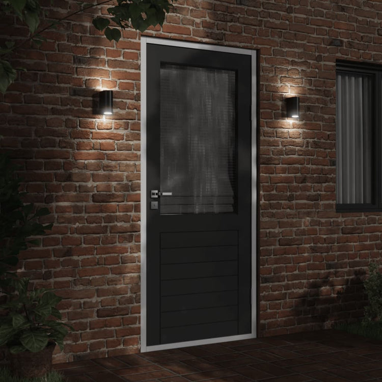Vidaxl Lampes murales extérieures 2 Sted en aluminium noir