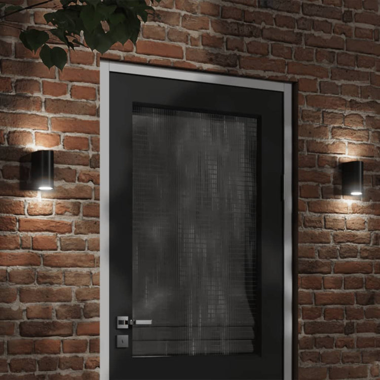 Vidaxl Lampes murales extérieures 2 Sted en aluminium noir