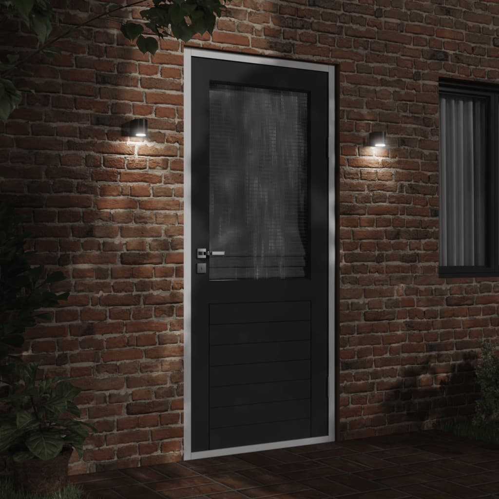Vidaxl lampe murale extérieure coulée en aluminium noir