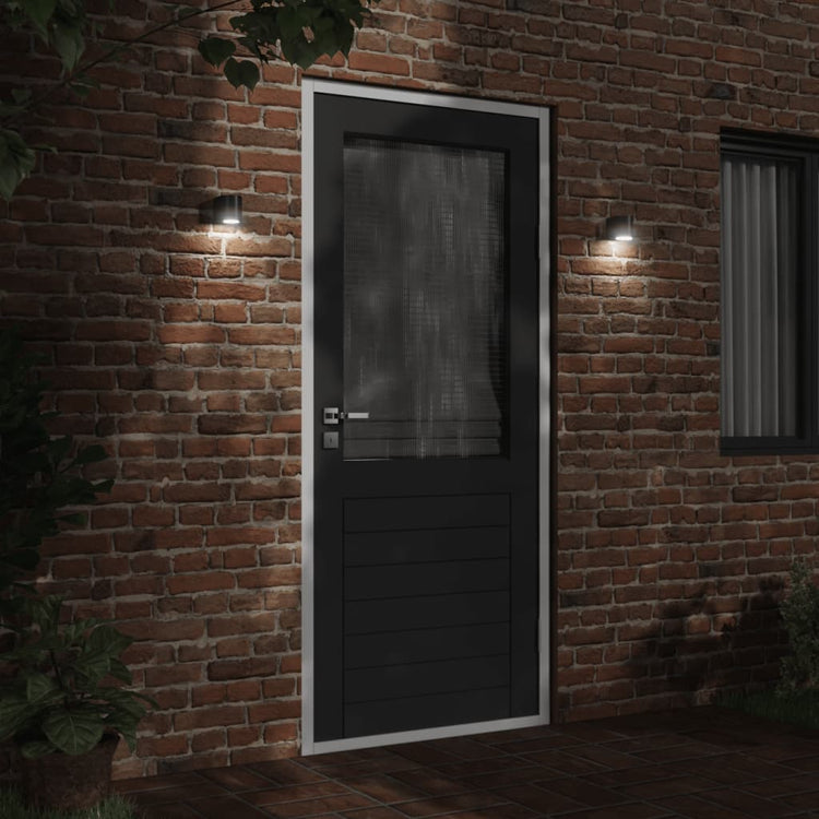 Vidaxl lampe murale extérieure coulée en aluminium noir