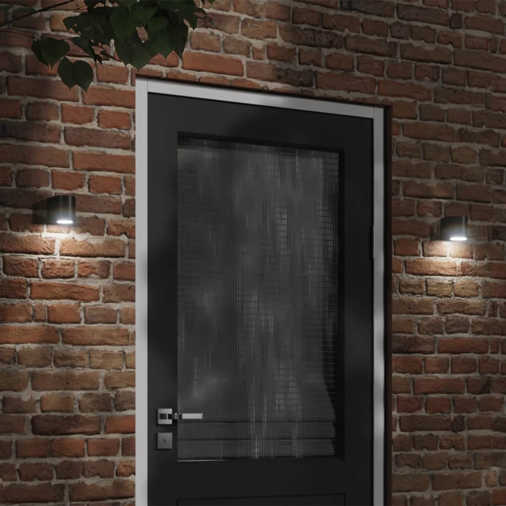 Vidaxl lampe murale extérieure coulée en aluminium noir