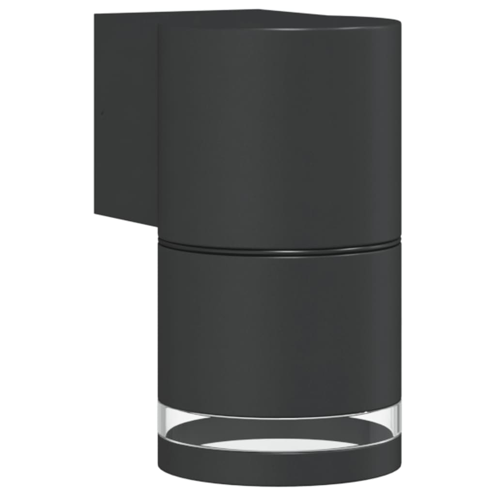 Vidaxl lampe murale extérieure coulée en aluminium noir