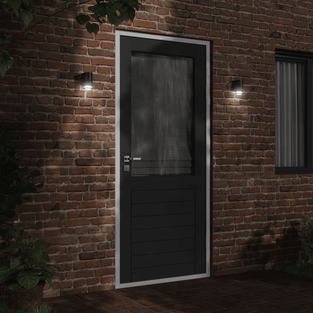 Vidaxl lampe murale extérieure coulée en aluminium noir