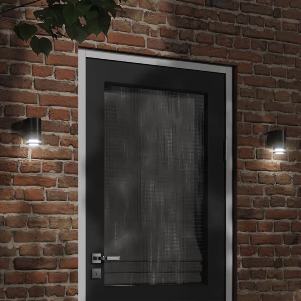 Vidaxl lampe murale extérieure coulée en aluminium noir