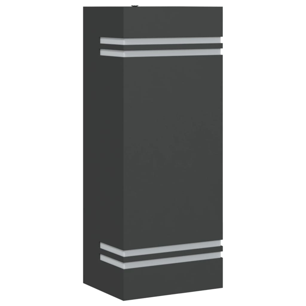 Vidaxl lampe murale extérieure en acier inoxydable noir