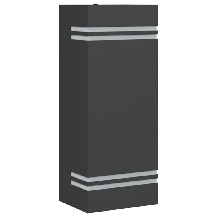 Vidaxl lampe murale extérieure en acier inoxydable noir