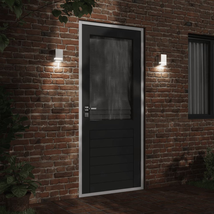 Vidaxl lampe murale extérieure en acier inoxydable en acier argenté