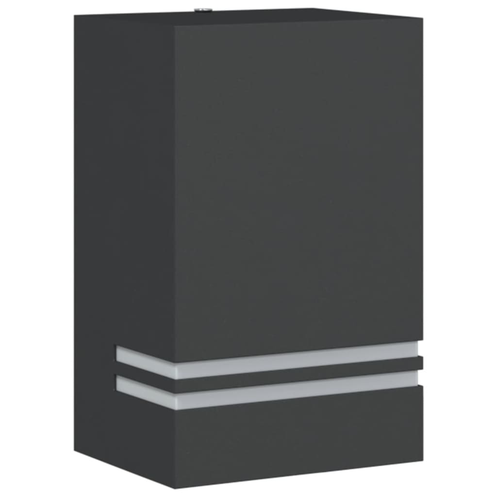 Vidaxl lampe murale extérieure en acier inoxydable noir