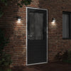 Vidaxl Lampes murales extérieures 2 st en acier inoxydable noir
