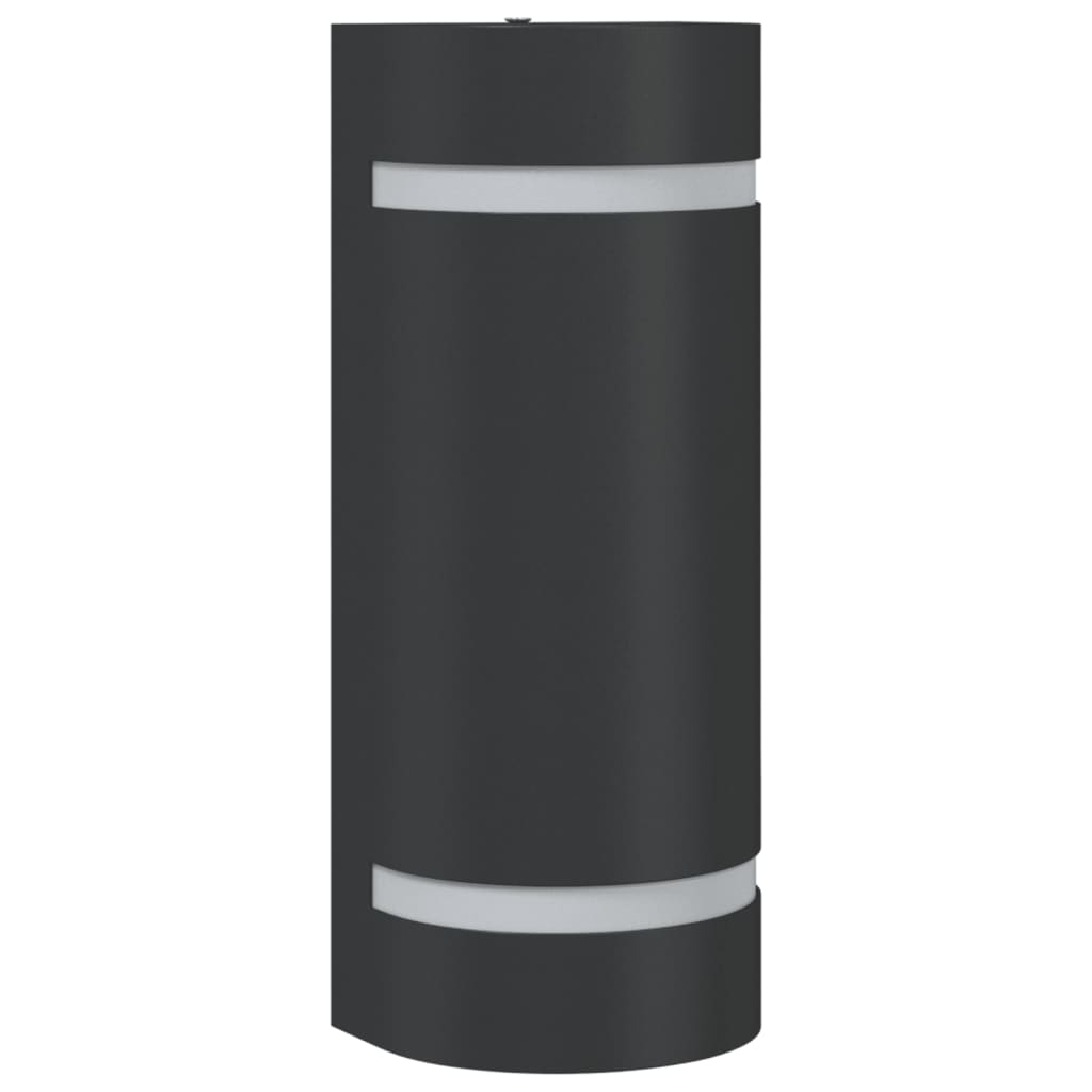 Vidaxl lampe murale extérieure coulée en aluminium noir