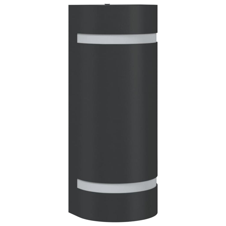 Vidaxl lampe murale extérieure coulée en aluminium noir