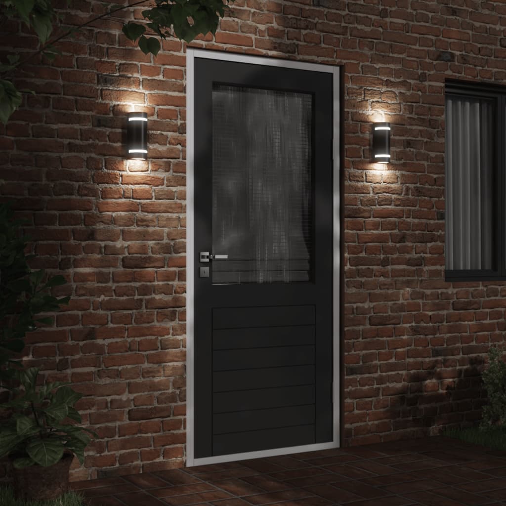 Vidaxl lampe murale extérieure coulée en aluminium noir