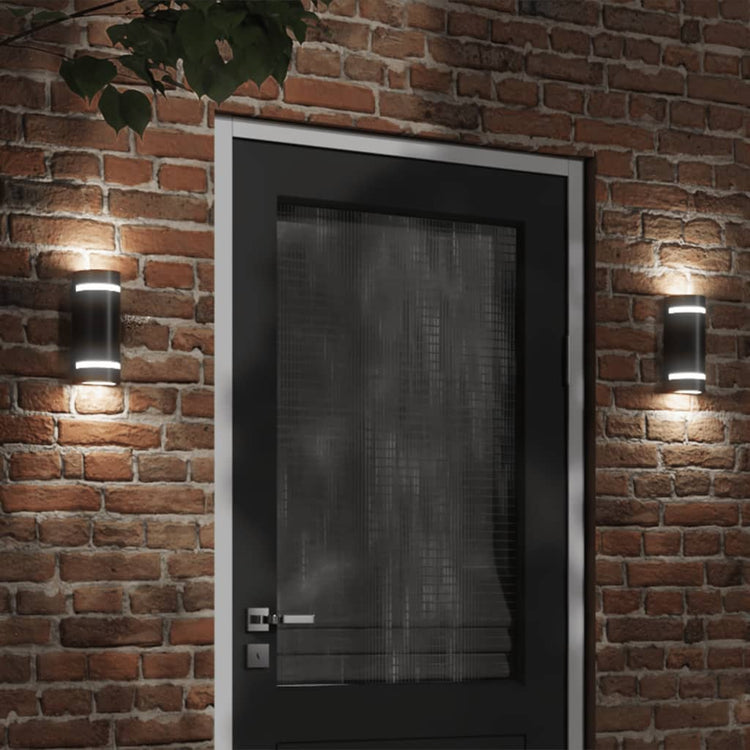 Vidaxl lampe murale extérieure coulée en aluminium noir