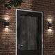 Vidaxl lampe murale extérieure coulée en aluminium noir