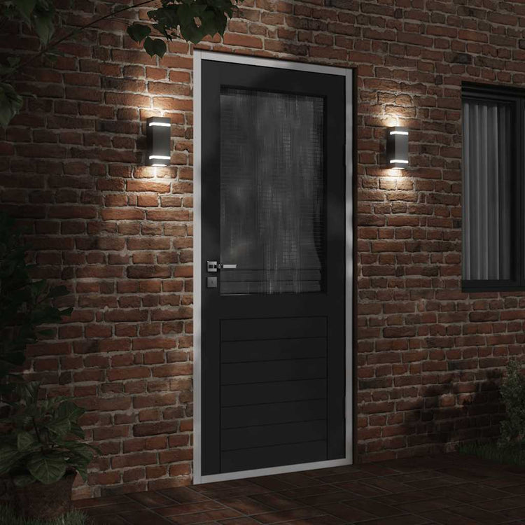 Vidaxl lampe murale extérieure en acier inoxydable noir