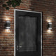 Vidaxl lampe murale extérieure en acier inoxydable noir