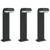 Vidaxl Lampes extérieures debout 3 st 50 cm coulé en aluminium noir