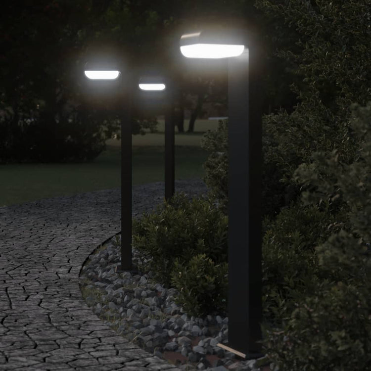 Lampadaires Vidaxl pour l'extérieur 3 st 80 cm coulé en aluminium noir