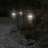 Lampadaire Vidaxl pour l'extérieur de 3 pcs 60 cm en acier inoxydable noir