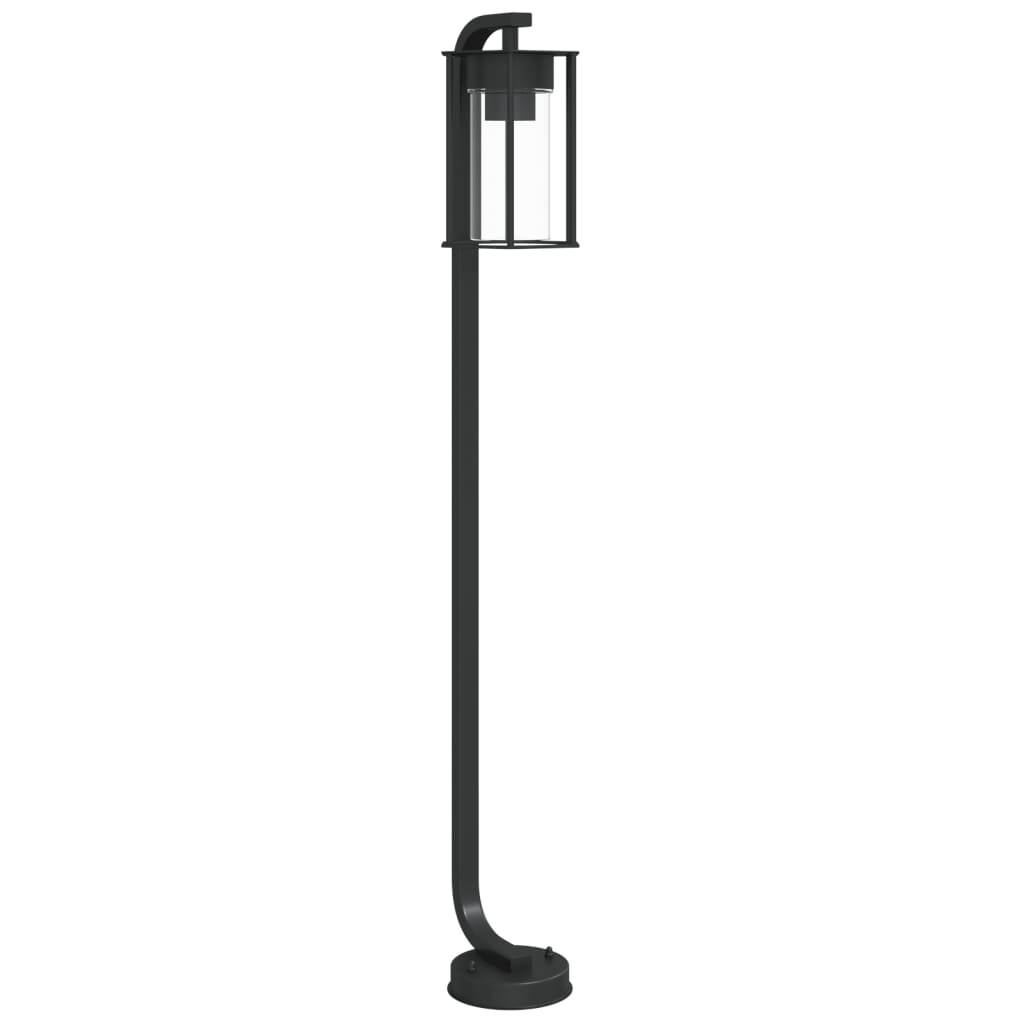 Lampadaire Vidaxl pour l'extérieur de 100 cm en acier inoxydable noir
