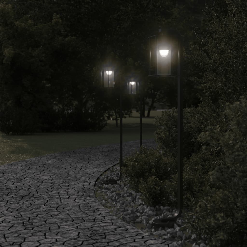 Lampadaire Vidaxl pour l'extérieur de 100 cm en acier inoxydable noir