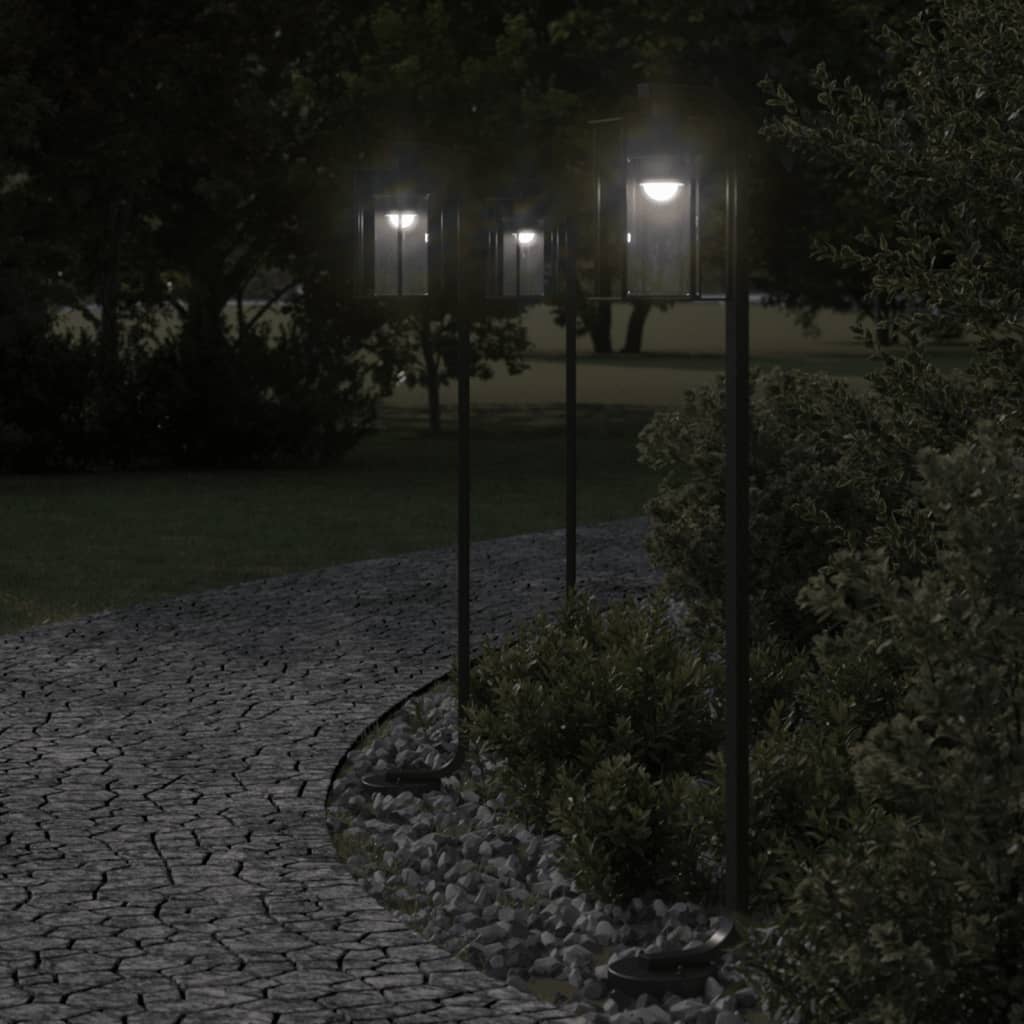 Lampadaire Vidaxl pour l'extérieur de 100 cm en acier inoxydable noir