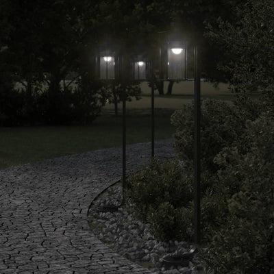 Lampadaire Vidaxl pour l'extérieur de 100 cm en acier inoxydable noir
