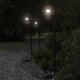 Lampadaire Vidaxl pour l'extérieur 3 pc 100 cm en acier inoxydable noir