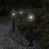 Lampadaire Vidaxl pour l'extérieur de 3 pcs 60 cm en acier inoxydable noir