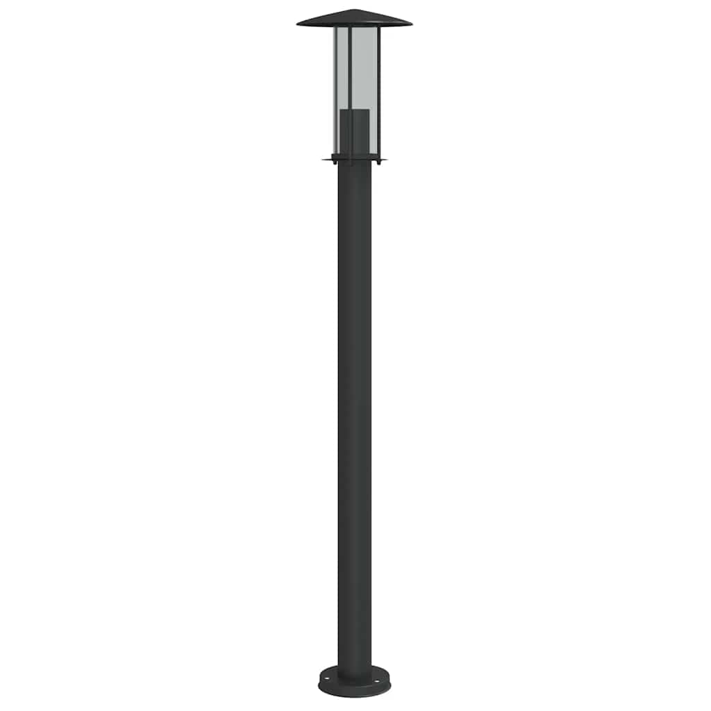 Lampadaire Vidaxl pour l'extérieur de 100 cm en acier inoxydable noir