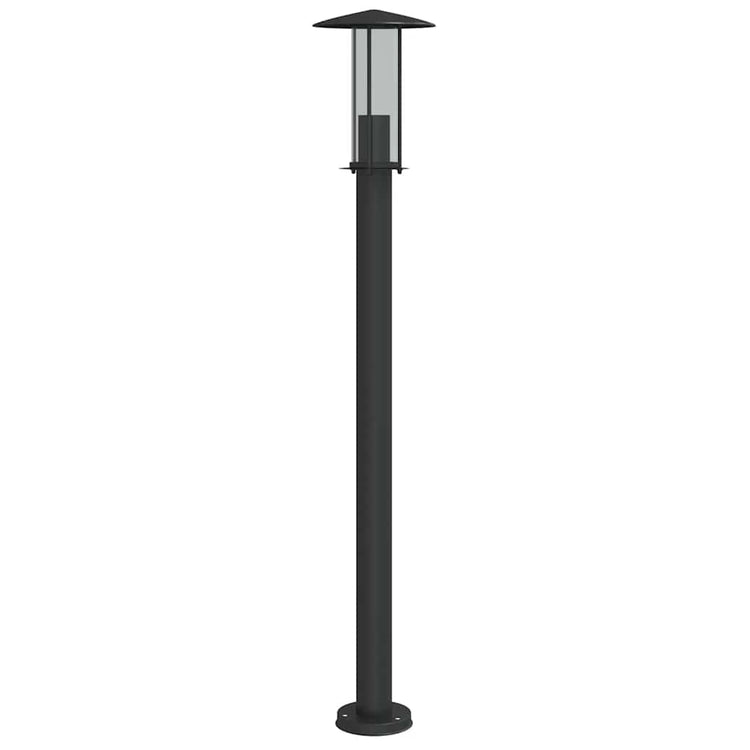 Lampadaire Vidaxl pour l'extérieur de 100 cm en acier inoxydable noir