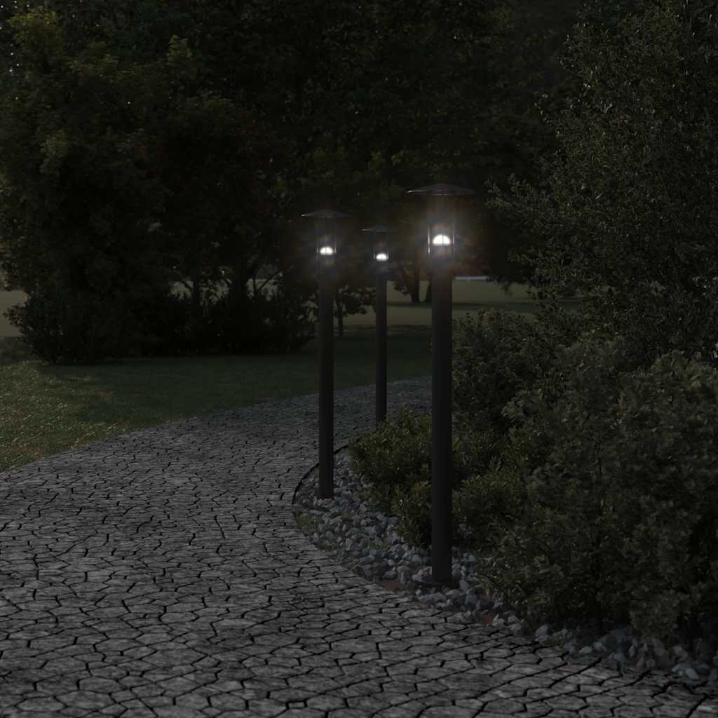 Lampadaire Vidaxl pour l'extérieur de 100 cm en acier inoxydable noir