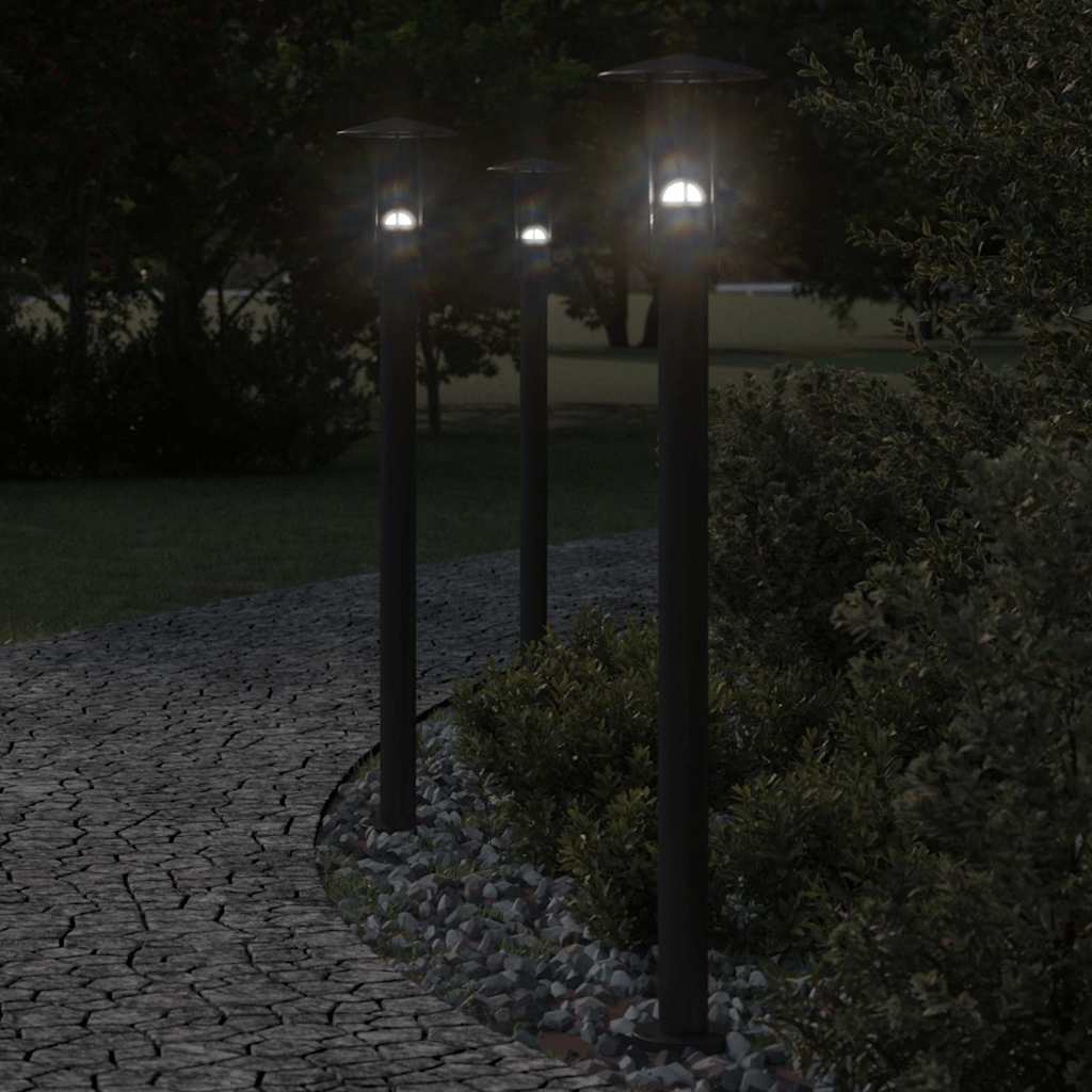Lampadaire Vidaxl pour l'extérieur de 100 cm en acier inoxydable noir