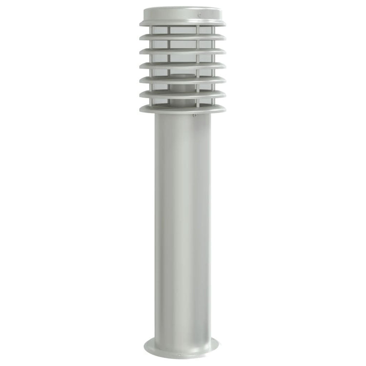 Vidaxl lampadaire extérieur 60 cm en acier inoxydable argenté couleur