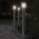 Lampadaire Vidaxl pour l'extérieur 3 st 110 cm en acier inoxydable en argent coloré