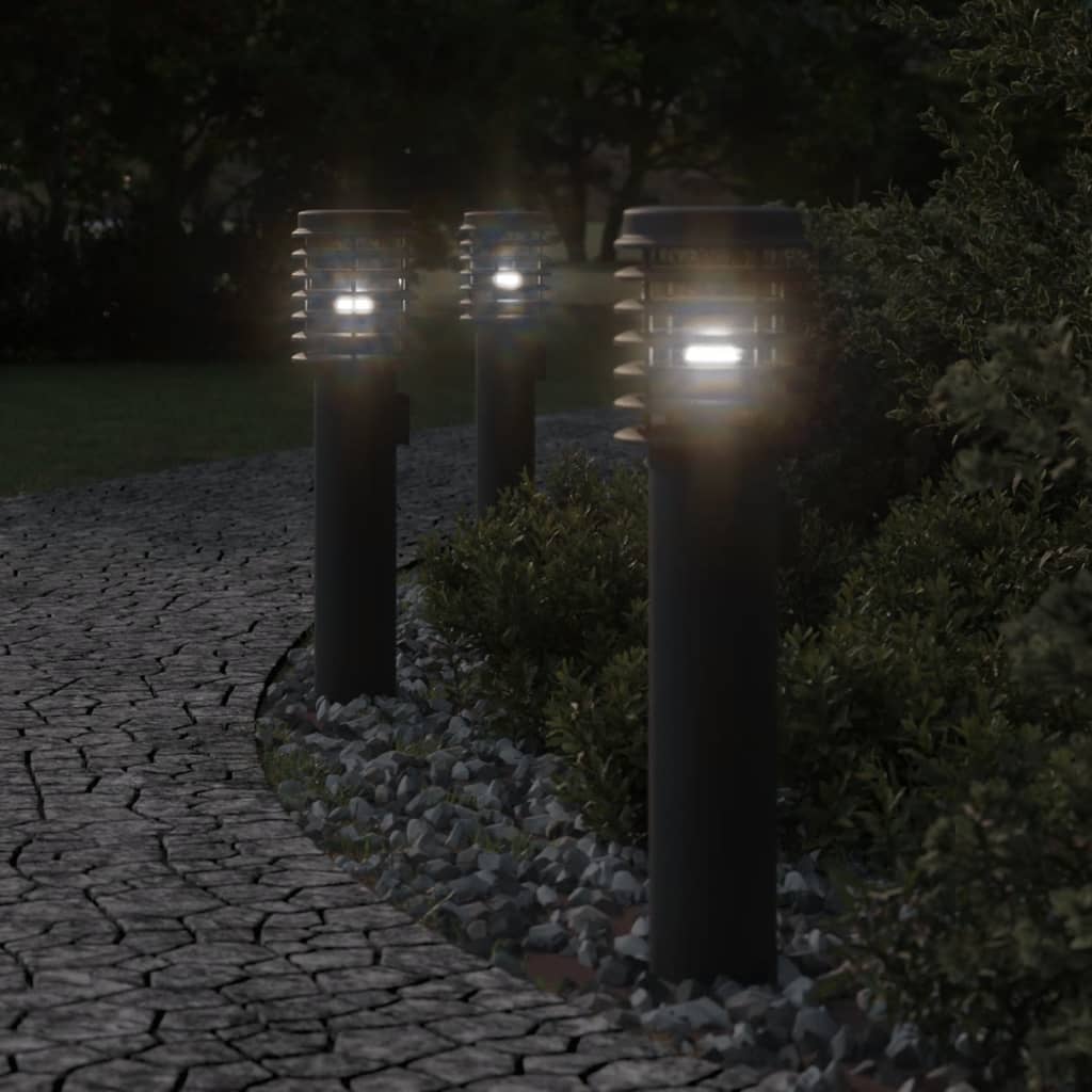 Lampadaire Vidaxl pour l'extérieur de 60 cm en acier inoxydable noir