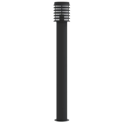 Lampadaire Vidaxl pour l'extérieur de 110 cm en acier inoxydable noir