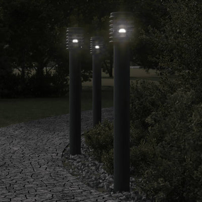 Lampadaire Vidaxl pour l'extérieur de 110 cm en acier inoxydable noir