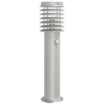 Lampadaire Vidaxl pour l'extérieur avec capteur 60 cm en acier inoxydable argent